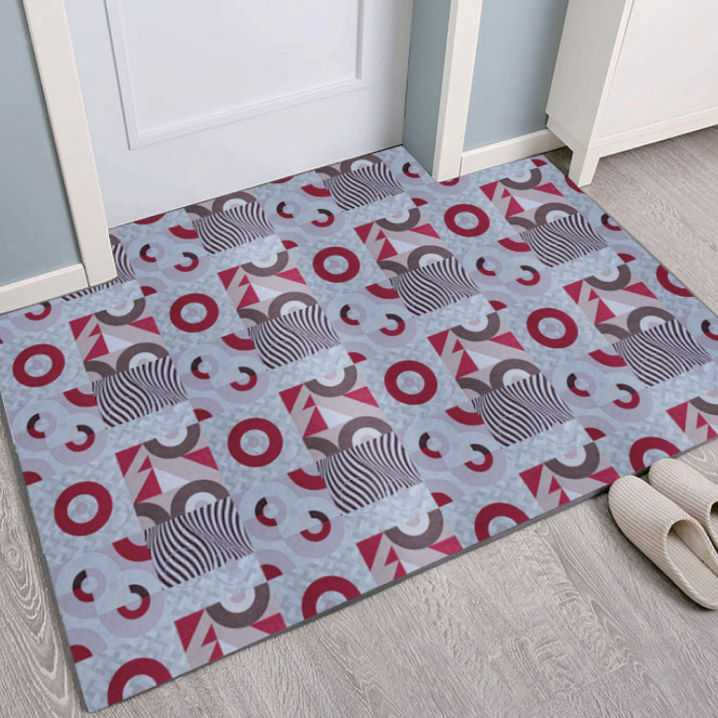 Tapis en PVC antidérapant à motif floral pour salles informatiques 